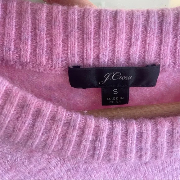 J. Crew Pink Crew Neck Sweater with Botton Details - Picture 3 of 7